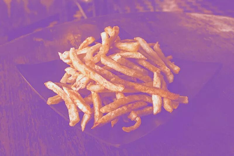 Plate of french fries